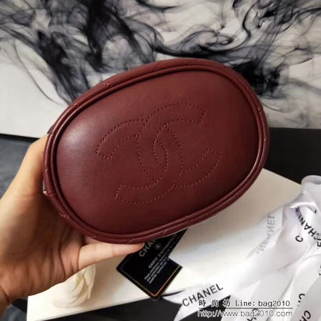 香奈兒CHANEL2018新款Chanel水桶包拼復古掉色五金手柄水染羊皮 DSC1009